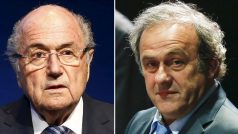 Bývalý předseda Mezinárodní fotbalové federace FIFA Sepp Blatter (vlevo) a někdejší šéf Unie evropských fotbalových asociací UEFA Michel Platini byli švýcarskými úřady obžalováni mimo jiné z finančního podvodu