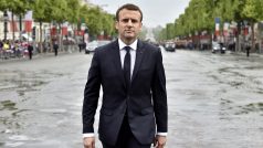 Nový francouzský prezident Emmanuel Macron během ceremonie