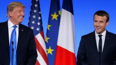 Jednání Emmanuela Macrona a Donalda Trumpa v Paříži.