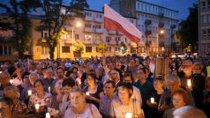 Protest proti schváleným změnám nejvyššího soud v Częstochowé