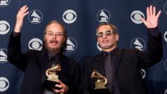Členové formace Steely Dan Walter Becker (vlevo) a Donald Fagen na předávání cen Grammy