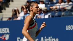 Karolína Plíšková při zápase 4. kola na US Open