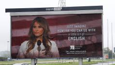 Sporná reklama jazykové školy v Záhřebu s Melanií Trumpovou