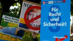 Předvolební plakát Alternativy pro Německo. &quot;Vždycky to byli radikálové. Je to ultrapravicová strana a její součástí jsou i neonacisté a další extrémisté.&quot;