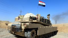 Tank irácké armády na okraji Kirkúku