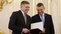 Robert Fico (vlevo) a Peter Pellegrini v březnu 2018