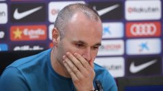 Andrés Iniesta na tiskové konferenci