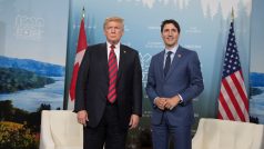 Donald Trump a Justin Trudeau na summitu G7 v Kanadě