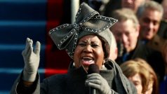 Aretha Franklinová na slavnostní inaguraci Baracka Obamy do úřadu prezidenta USA v roce 2009