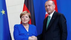 Německá kancléřka Merkelová a turecký prezident Erdogan