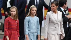 Princezna Leonor, princezna Sofie a královna Letizia na fotce z 
12. října 2018