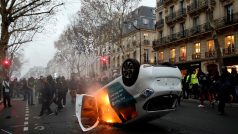 Protesty žlutých vest pokračovaly v Paříži i první lednovou sobotu