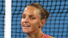 Karolína Plíšková na turnaji v Brisbane.