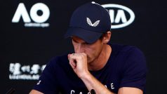 Britský tenista Andy Murray na tiskové konferenci