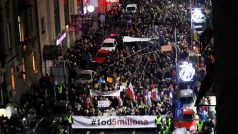 Protest v Bělehradu proti srbskému prezidenteovi Aleksandarovi Vučičovi