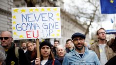 Do manifestace proti brexitu se podle organizátorů zapojil víc než milion Britů.