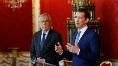 Prezident Alexander Van der Bellen a kancléř Sebastian Kurz