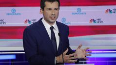 Demokratický kandidát na prezidenta Pete Buttigieg, který je od roku 2012 starostou města South Bend v Indianě.