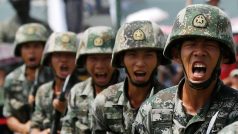 čínská armáda peking čína vojáci