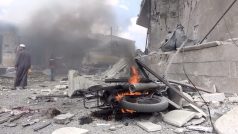 Následky náletu v Sýrii