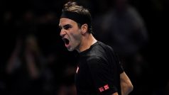 Tenista Roger Federer na Turnaji mistrů