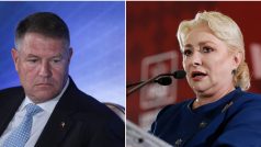 Rumunský prezident Klaus Iohannis a expremiérka Viorica Dancilaová