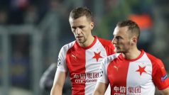 Zklamaní fotbalisté Slavie po prohře 1:3 s Interem Milán