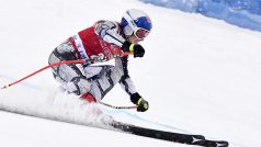 Ester Ledecká během sjezdu Světového poháru v Lake Louise