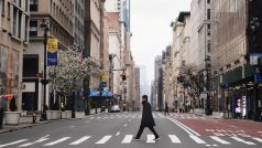 Téměř prázdné ulice New Yorku