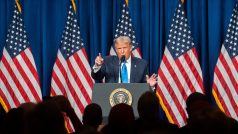 Americký prezident Donald Trump promlouvá v Charlotte k delegátům