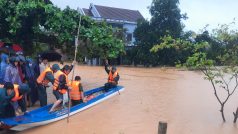 Záplavy ve Vietnamu ze začátku října 2020.