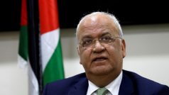 Hlavní palestinský vyjednavač Sáib Irikát