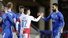 Fotbalisté Slavie Praha v úvodním osmifinále Evropské ligy remizovali s Glasgow Rangers 1:1