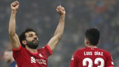 Mohammed Salah se raduje z výhry na půdě Interu Milán