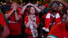 Fanoušci anglického Liverpoolu během finále Ligy mistrů