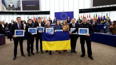 Sacharovovu cenu za svobodu myšlení převzali zástupci ukrajinského lidu