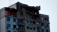 Kvůli požáru musela být evakuována vysokopodlažní budova v Kyjevě