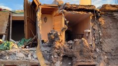 Poničené budovy po zemětřesení v Marrákeši