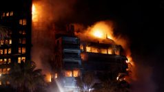 Požár v bytovém domě ve španělské Valencii
