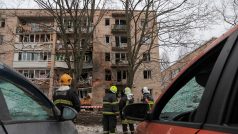 Zničený dům po incidentu v Petrohradu