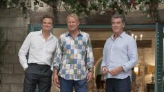 Colin Firth, Stellan Skarsgard a Pierce Brosnan ve snímku Mamma Mia! Here We Go Again