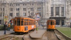 Žluté historické tramvaje k Milánu neodmyslitelně patří.