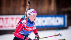 Markéta Davidová při tréninku v Le Grand-Bornand