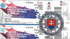 Vzorek falešných vstupenek zajištěný Policií Slovenské republiky