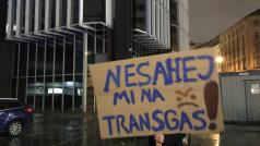 V centru Prahy se protestovalo proti zbourání Transgasu