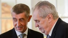 Premiér Andrej Babiš a prezident Miloš Zeman