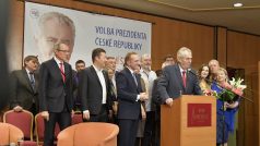 Miloš Zeman na tiskové konferenci k výsledku prezidentských voleb.