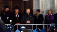Protest, organizovaný obyvateli v Gdaňsku, se uskutečnil v klidu, zamířil na něj i šéf Evropské rady Donald Tusk.