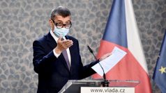 Andrej Babiš na tiskové konferenci k novému stavebnímu zákonu.