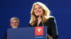 Slovenská prezidenta Zuzana Čaputová přijela osobně poblahopřát Petru Pavlovi do štábu